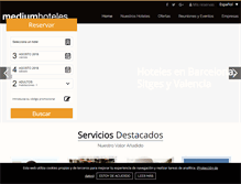 Tablet Screenshot of mediumhoteles.com